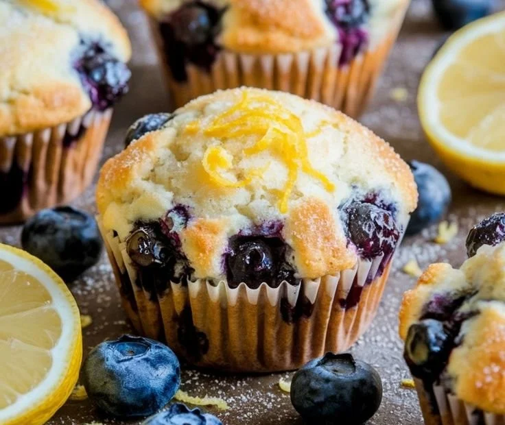 Lemon Blueberry Muffins 6 Lemon Blueberry Muffins
