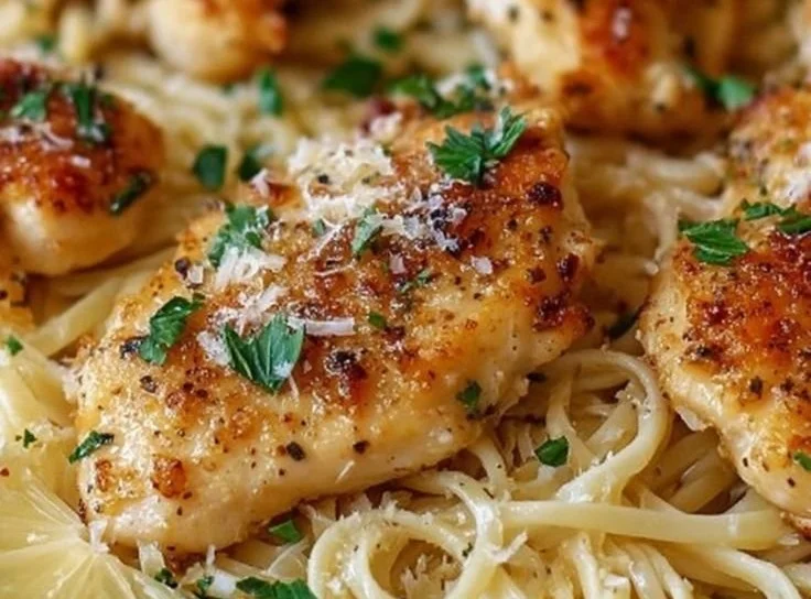 Lemon Garlic Butter Chicken with Parmesan Linguine 6 Lemon Garlic Butter Chicken with Parmesan Linguine