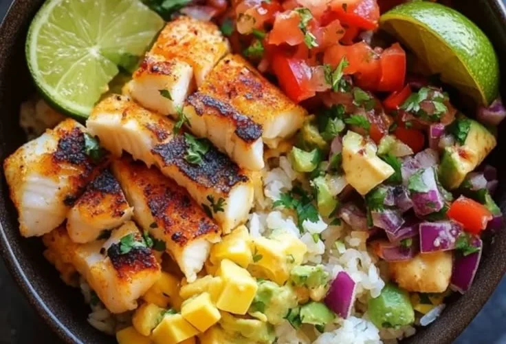 Low-Carb Fish Taco Bowls