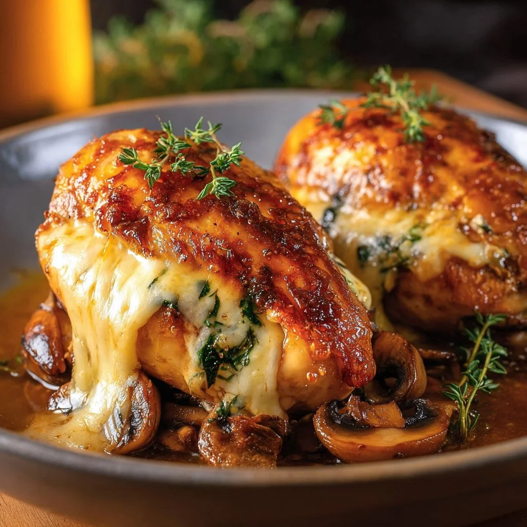 Mushroom Stuffed Chicken Breast