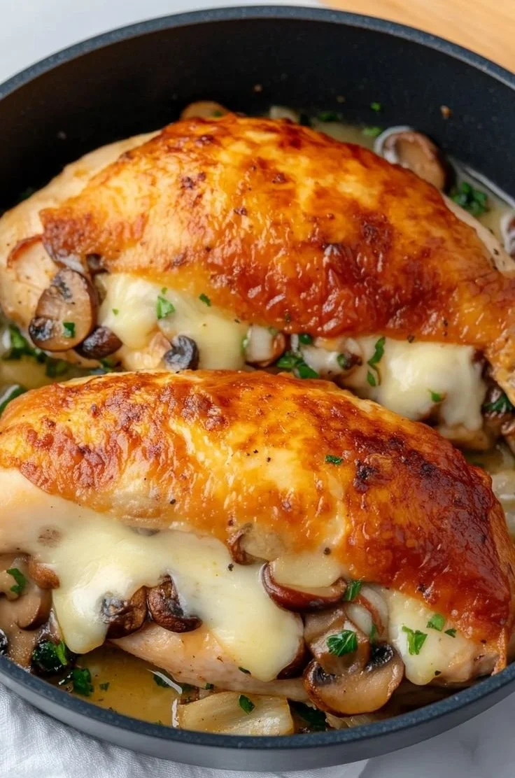 Mushroom Stuffed Chicken Breast