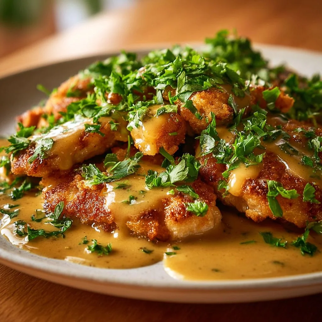 Slow Cooker Thai Peanut Chicken served in a bowl with garnish.