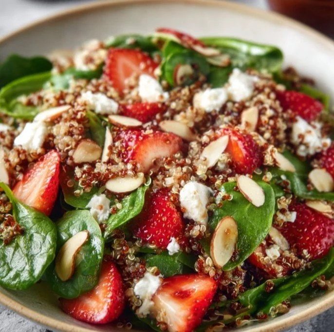 Spinach and Strawberry Quinoa Salad