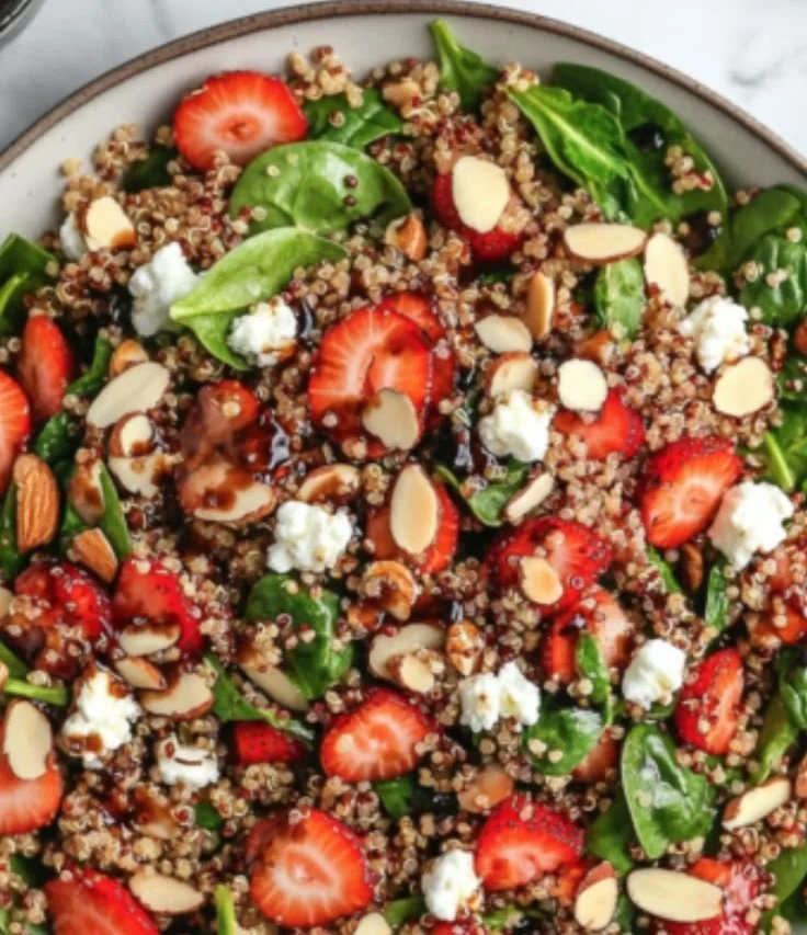 Spinach and Strawberry Quinoa Salad