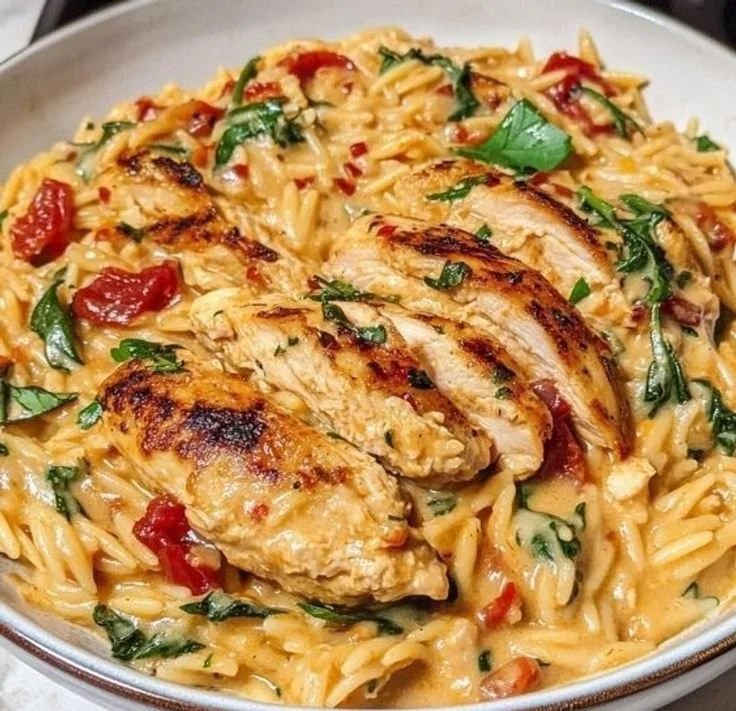 Tuscan Chicken with Parmesan Orzo 6 Tuscan Chicken with Parmesan Orzo