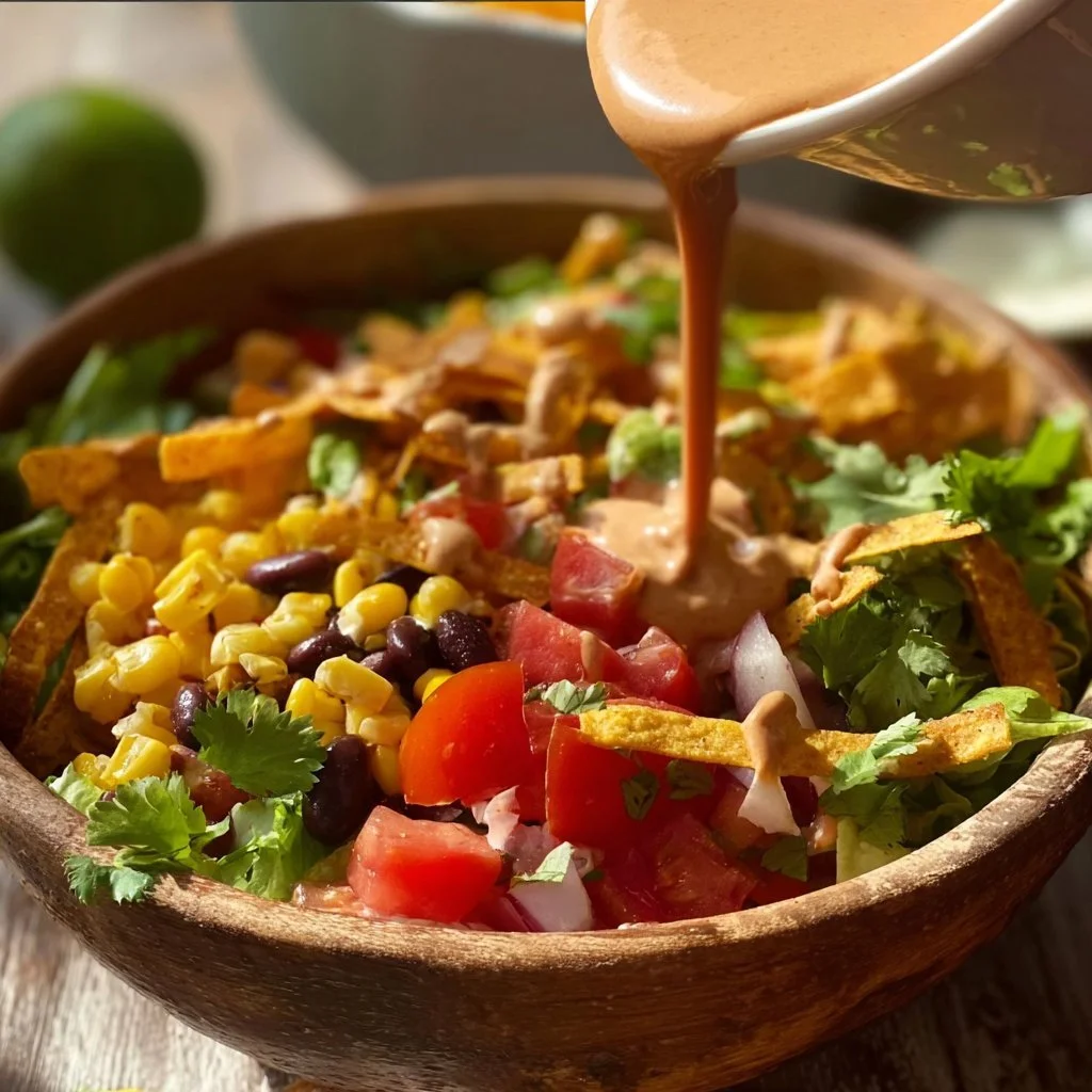 Vibrant and Flavorful Vegan Taco Salad 4 Vibrant and flavorful vegan taco salad with fresh vegetables and toppings.