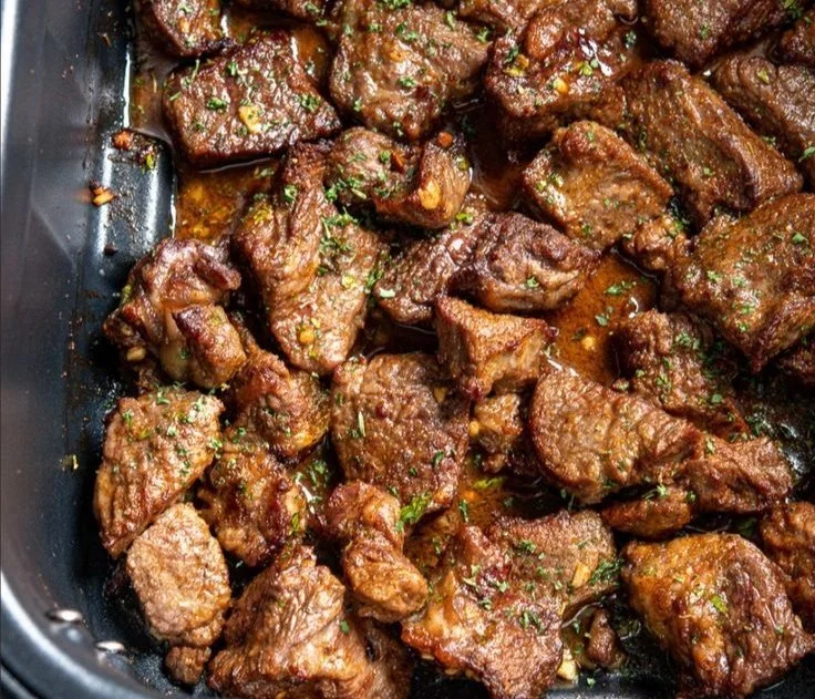 Air Fryer Garlic Butter Steak Bites
