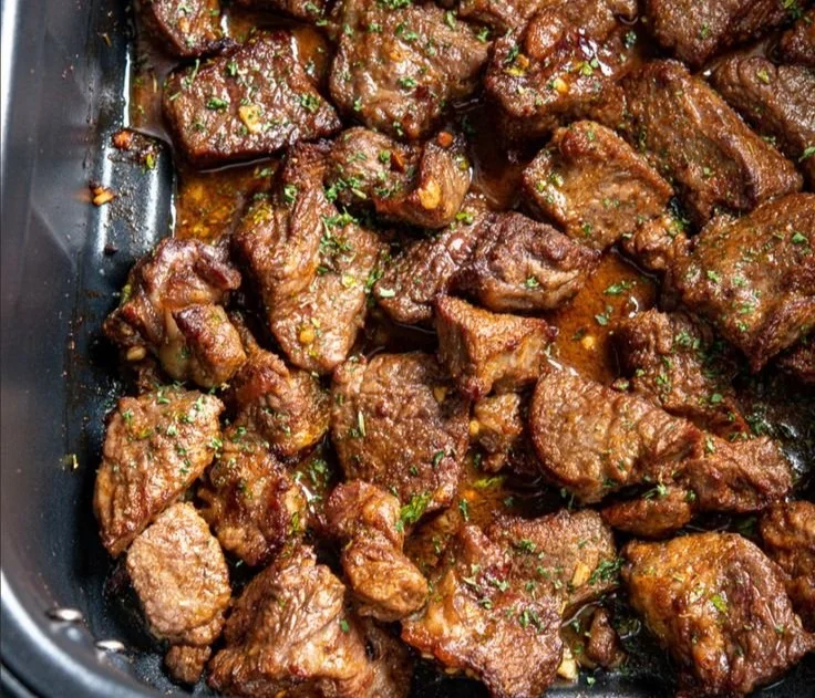 Air Fryer Garlic Butter Steak Bites