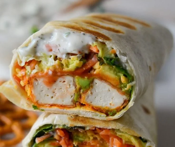 Buffalo Tofu Wrap with Easy Vegan Ranch 6 Buffalo Tofu Wrap with Easy Vegan Ranch