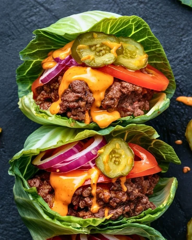 Cheeseburger Cabbage Wraps