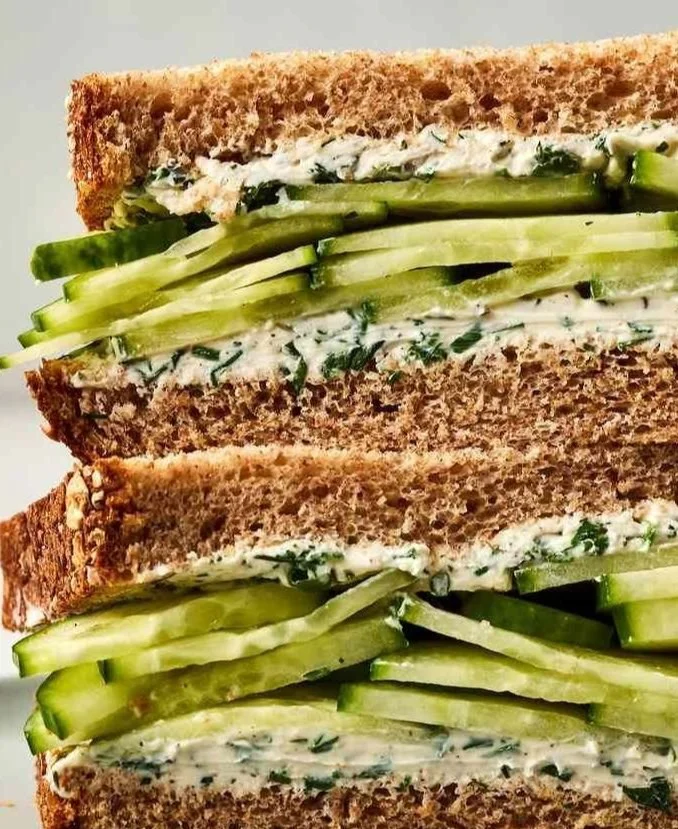 Creamy Crunchy Cucumber Sandwich
