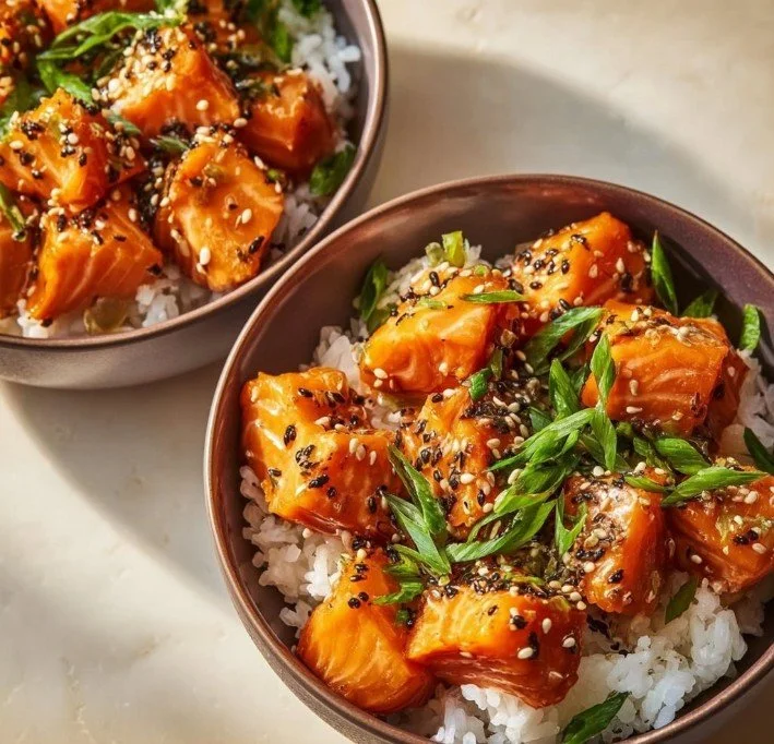 Crispy Salmon and Rice Bowl