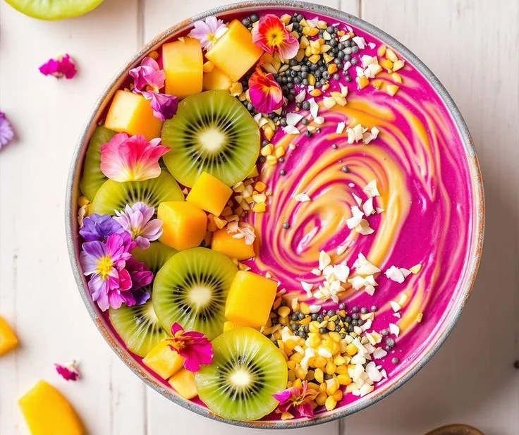 Dragon Fruit & Mango Smoothie Bowl