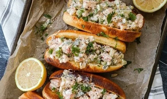 Delicious East Coast shrimp rolls served on a picturesque platter