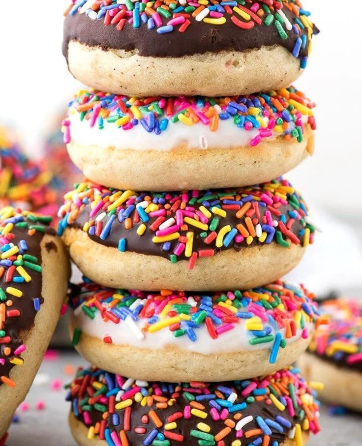 Delicious easy baked donuts in various flavors and toppings