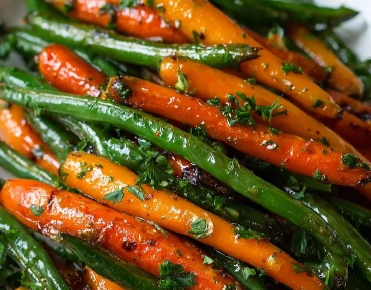 Honey Glazed Carrots and Green Beans