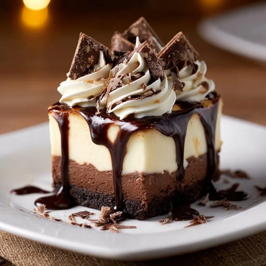 Hot Fudge Sundae Brownie Cheesecake