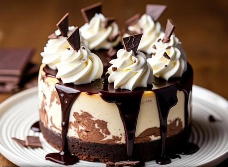Hot Fudge Sundae Brownie Cheesecake