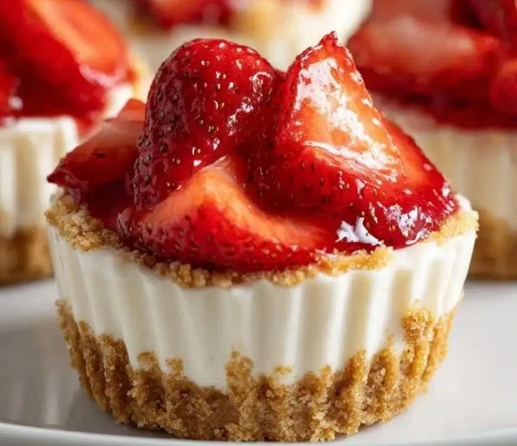 Delicious no-bake mini cheesecake cups served in elegant dessert glasses