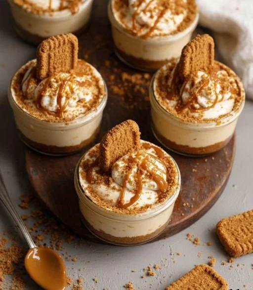 No-Bake Biscoff Cheesecake Cups 6 No-Bake Biscoff Cheesecake Cups