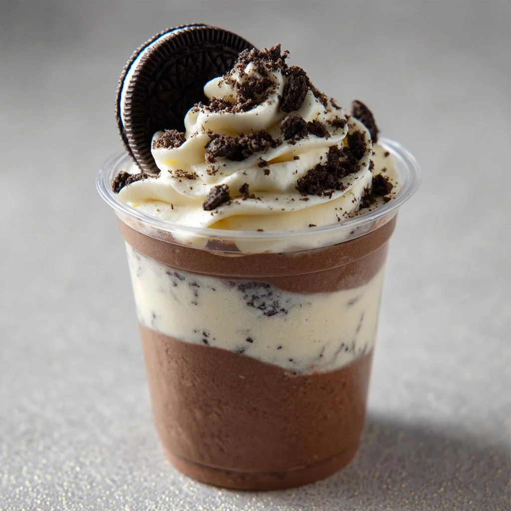 Delicious Oreo Cheesecake topped with crushed Oreos and chocolate drizzle