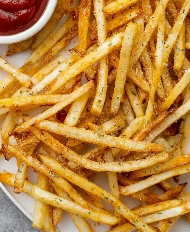 Perfect McDonald's Style Air Fryer Fries 4 Delicious McDonald's style air fryer fries, crispy and golden brown