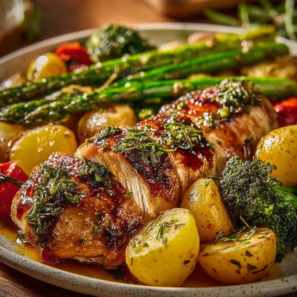Sheet Pan Garlic Butter Chicken and Veggies