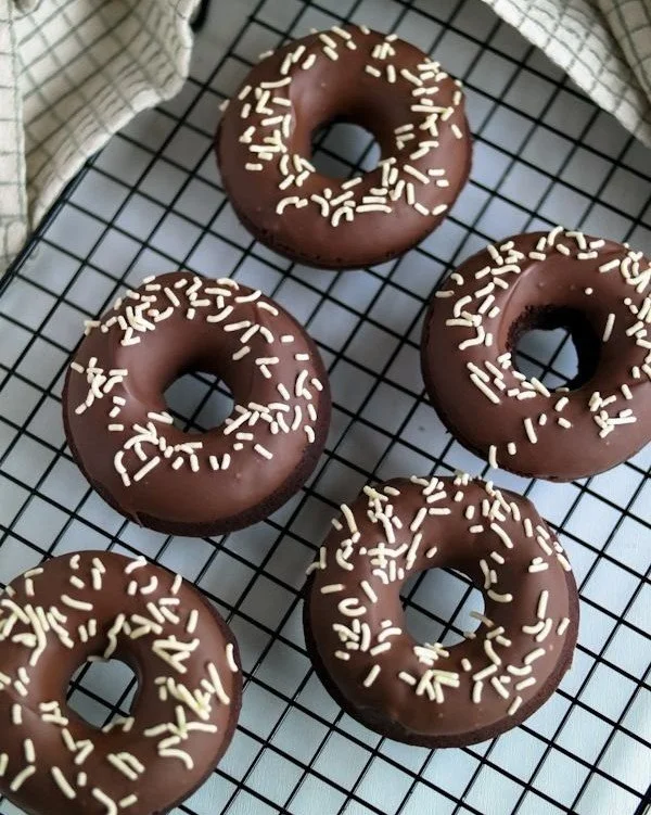 Assortment of colorful Shock Donuts on a table