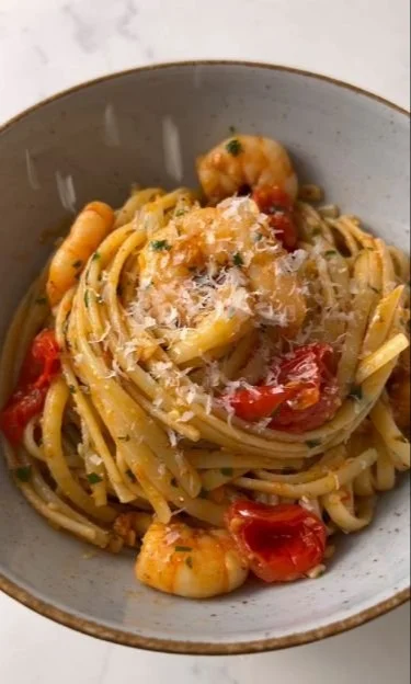 Spicy Garlic Shrimp Pasta