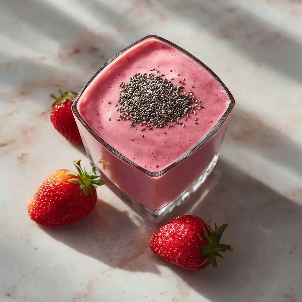 Strawberry Milkshake Chia Pudding