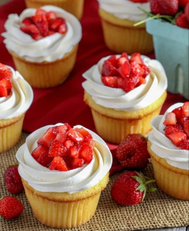 Strawberry Shortcake Cupcakes