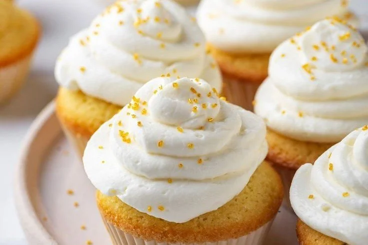 Delicious low-carb vanilla cupcakes decorated for any occasion
