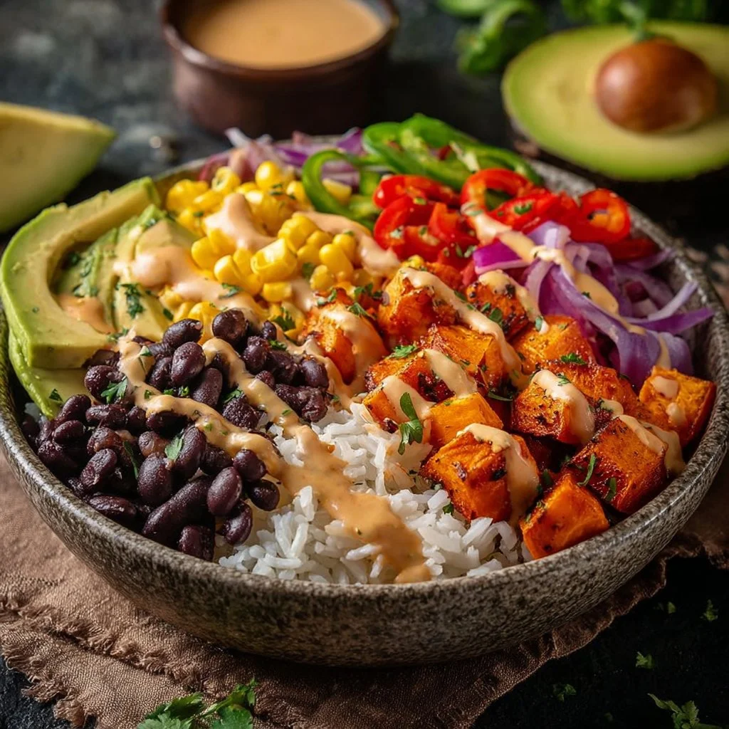 Vegan Sweet Potato Burrito Bowl 5 Vegan Sweet Potato Burrito Bowl