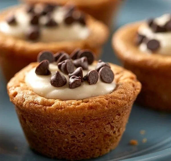 Warm and Delicious Cookie Cups with Cream Cheese Filling