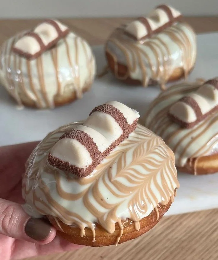 White Kinder Bueno Sufganiyot (Donuts)