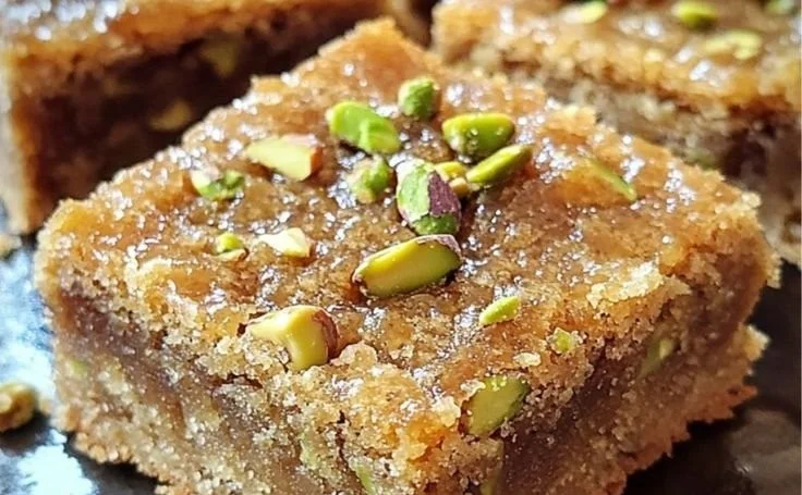 Brown Butter and Honey Pistachio Cookie Bars