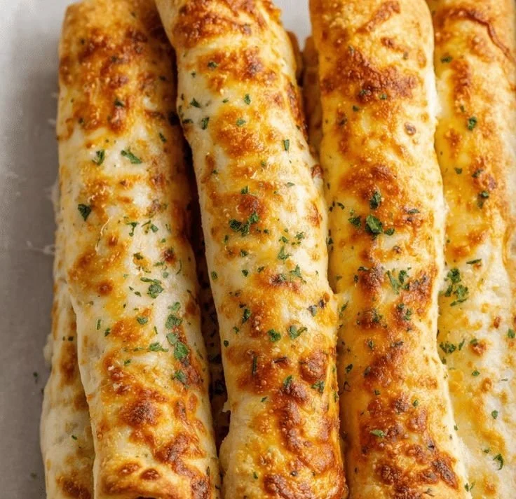 Delicious cheesy taco sticks served on a platter