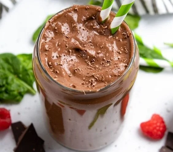 Chocolate Raspberry Smoothie with Avocado