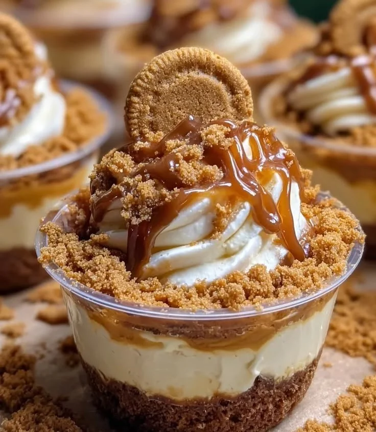 Cookie Butter Cheesecake Cups