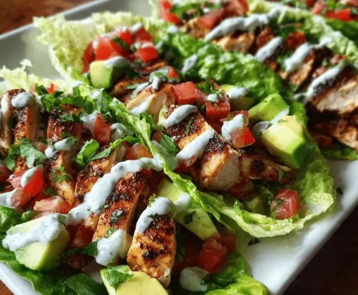 Grilled Chicken Avocado Lettuce Wraps 6 Grilled Chicken Avocado Lettuce Wraps