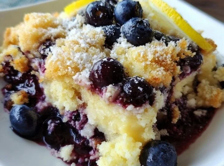 Lemon Blueberry Cheesecake Dump Cake