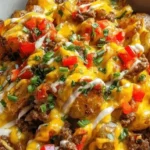 Delicious loaded Southwest potato bowls topped with fresh ingredients.