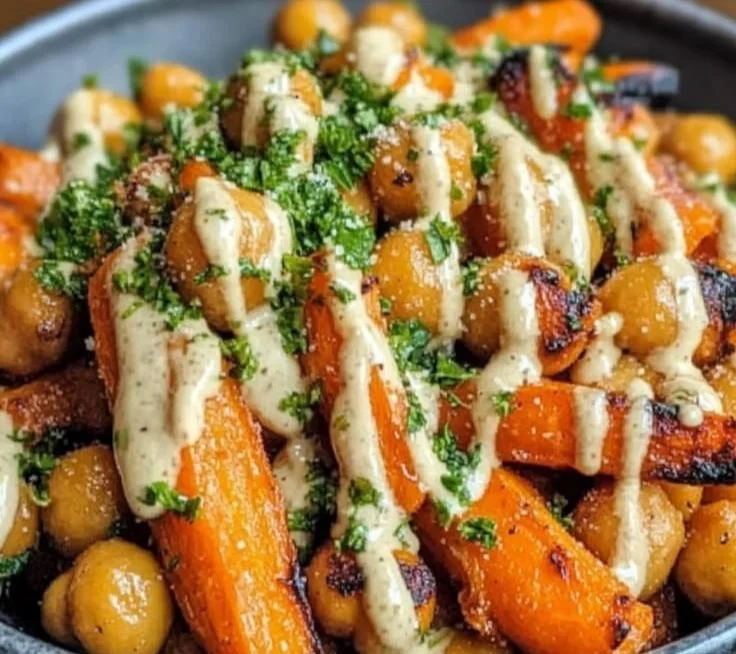 One-Pan Roasted Carrot and Chickpea Bowl 6 One-Pan Roasted Carrot and Chickpea Bowl