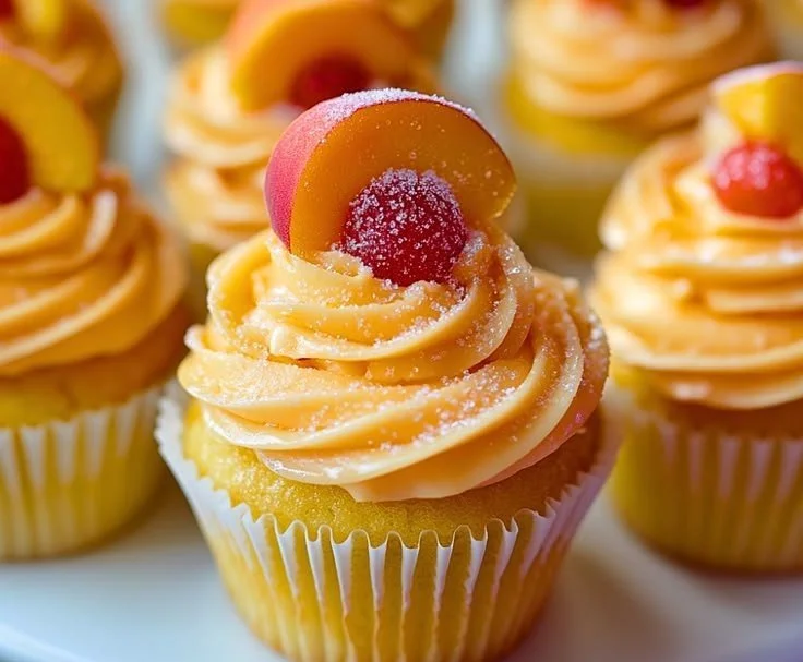 Peach Bellini Cupcakes