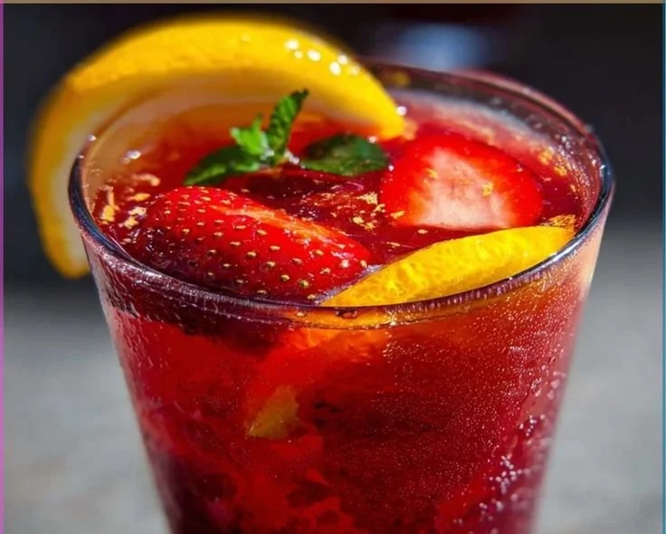 Strawberry-Lemonade Hibiscus Tea Delight 6 Strawberry-Lemonade Hibiscus Tea Delight